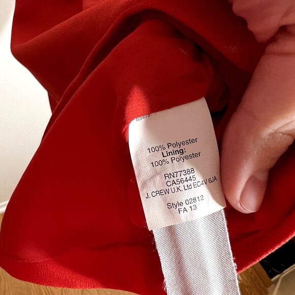 J.Crew Red Cap Sleeve Dress LAST CALL - Picture 4 of 5
